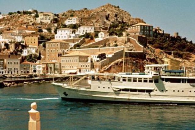 Hydra Island - 'Neraida' entering Hydra harbour in the 1950's and 60's